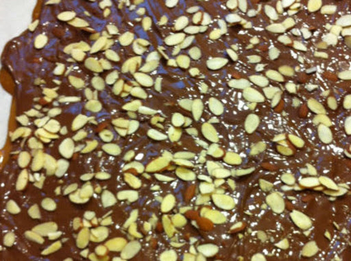 Home made Almond Roca--ready to cut into pieces!