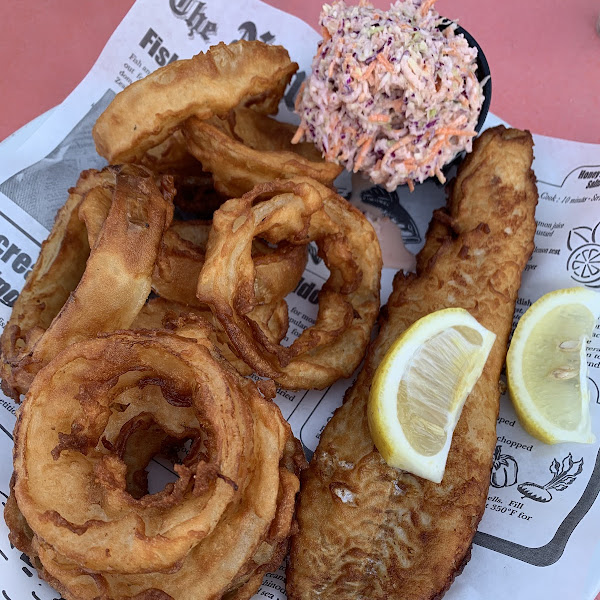 Gluten-Free Onion Rings at Brits Fish & Chips