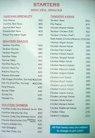 Sarovar Restaurant & Bar menu 2