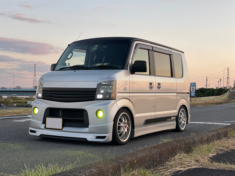 エブリイワゴンの夕焼けと愛車・kspace・オフ会・DIYに関するカスタム事例の投稿画像2枚目