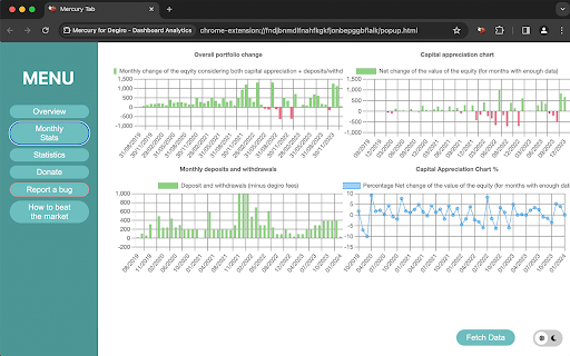 Mercury: Degiro Portfolio Tracking, Visualizations & AI Metrics