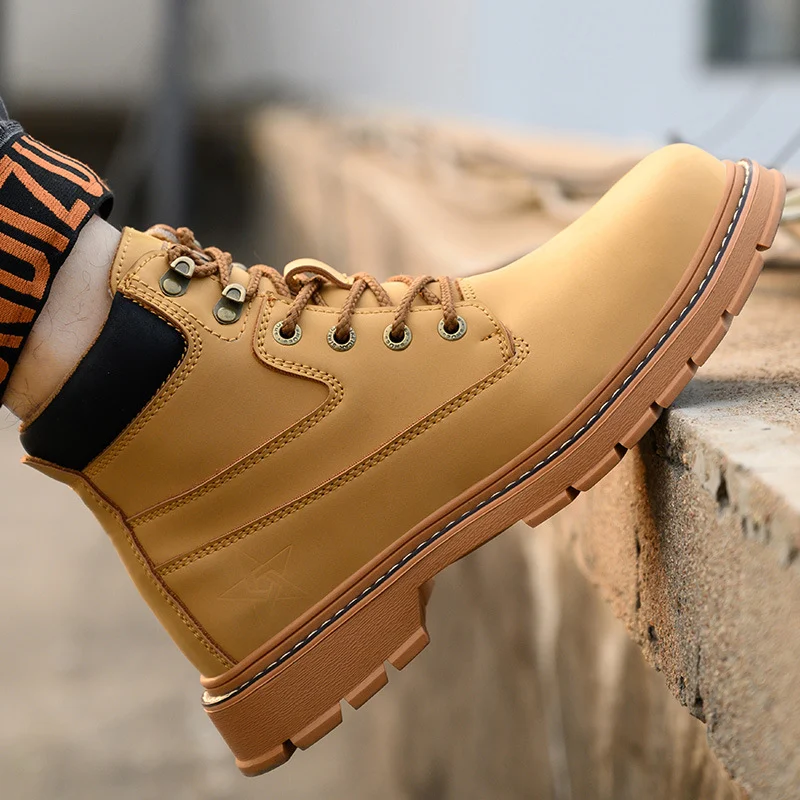 Scarpe da lavoro in pelle microfibra anti-schiacciamento e anti-perforazione. Sicurezza e protezione per i tuoi piedi in cantiere.
