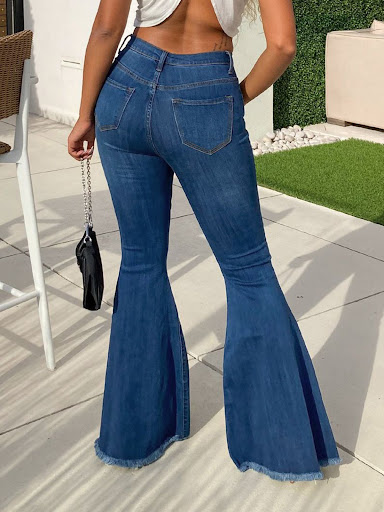 Title 5, Autumn and Winter New Ladies Mid Waist Slim Jea...