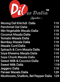 Dil Se Dalia menu 1