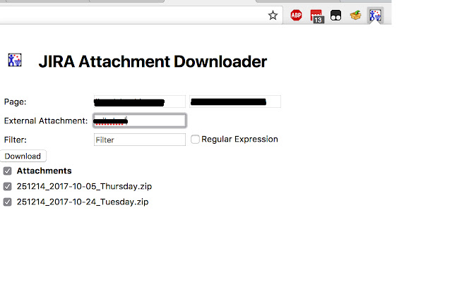 JIRA Attachment Download chrome extension