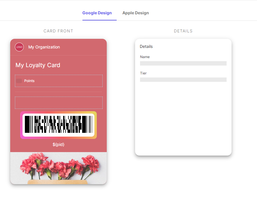 creating a loyalty card design