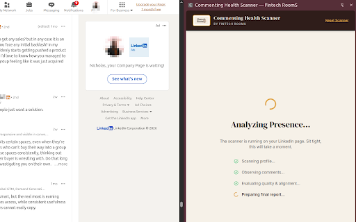 Commenting Health Scanner — Fintech RoomS screenshot 2