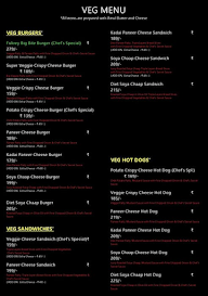 Late Night Burger menu 2