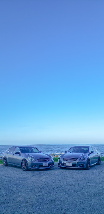スカイラインのいつもいいね＆コメントありがとうございます🥰・お題投稿・海と愛車に関するカスタム事例の投稿画像4枚目