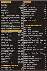 Officer's Kitchen menu 1