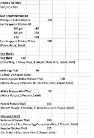 Lentils Kitchen menu 1