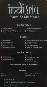 Indi Spice menu 2