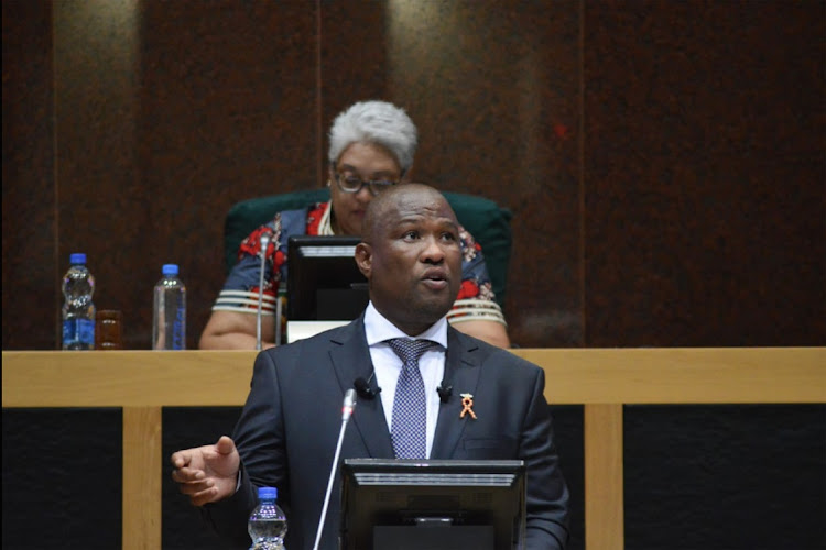 Eastern Cape Premier Oscar Mabuyane delivers his State of the Province address in Bhisho.