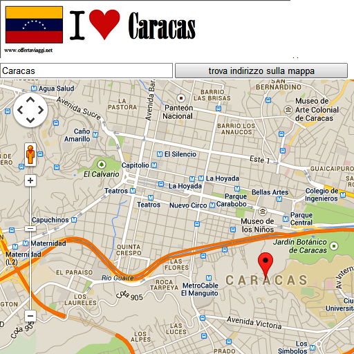 Caracas map