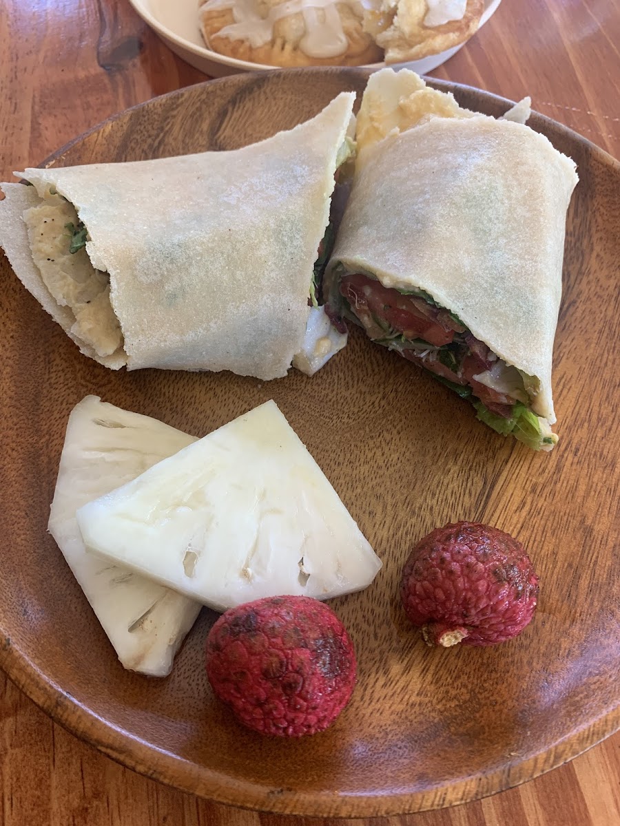 GF hummus wrap