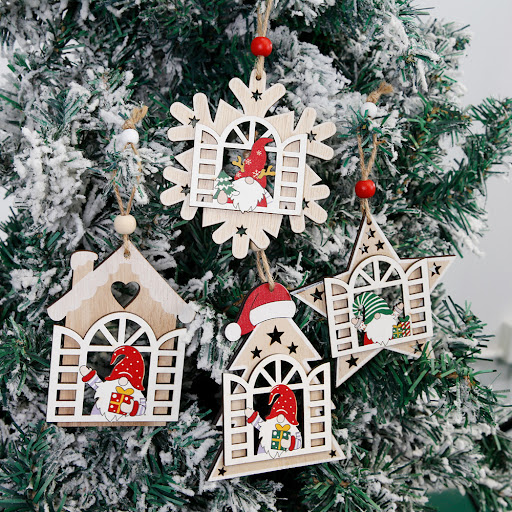 Title 1, New Wooden DIY Christmas Tree Ornaments for Win...