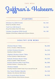 Zaffran Biryani menu 1