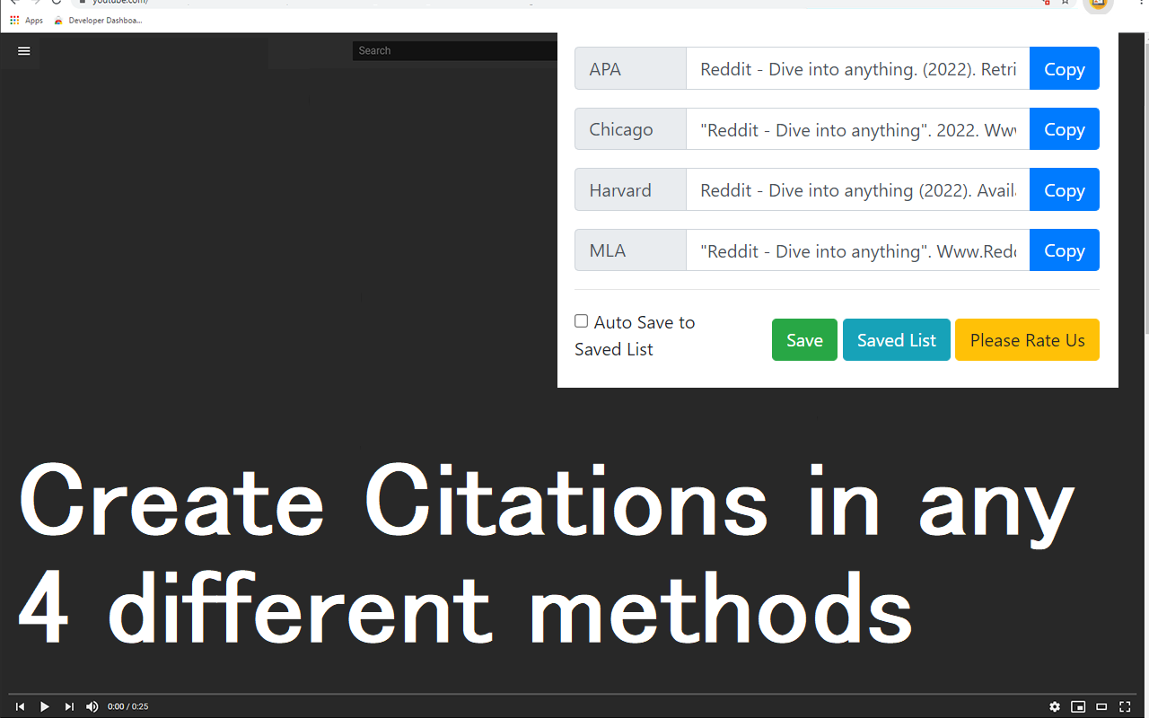 Citation Manager for Google Chrome™ Preview image 1