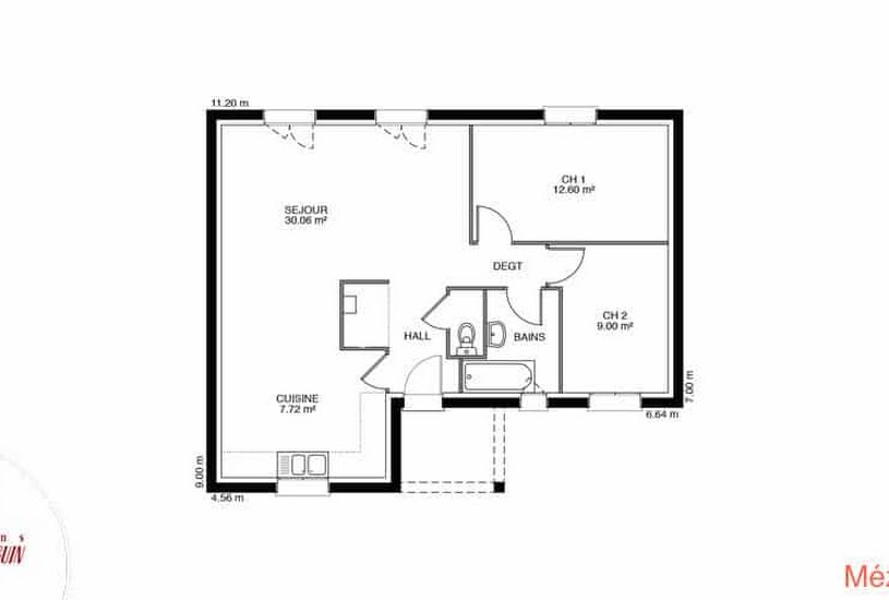  Vente Terrain + Maison - Terrain : 814m² - Maison : 88m² à Ambleville (16300) 