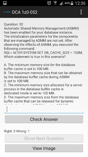 Oracle DBA OCA 1z0-052 test