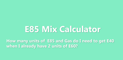 E85 Mix Calculator Screenshot