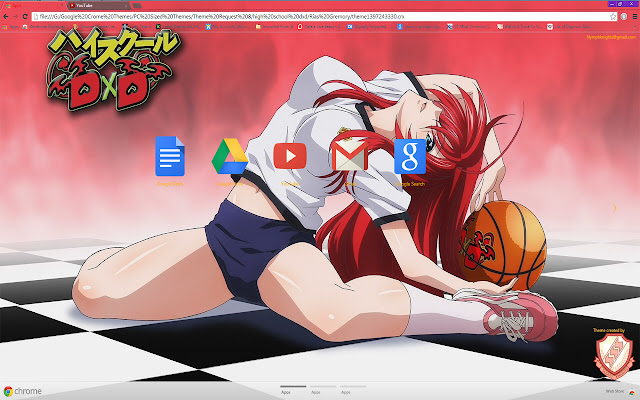 HS.DxD - Rias theme 01 - 1920x1080