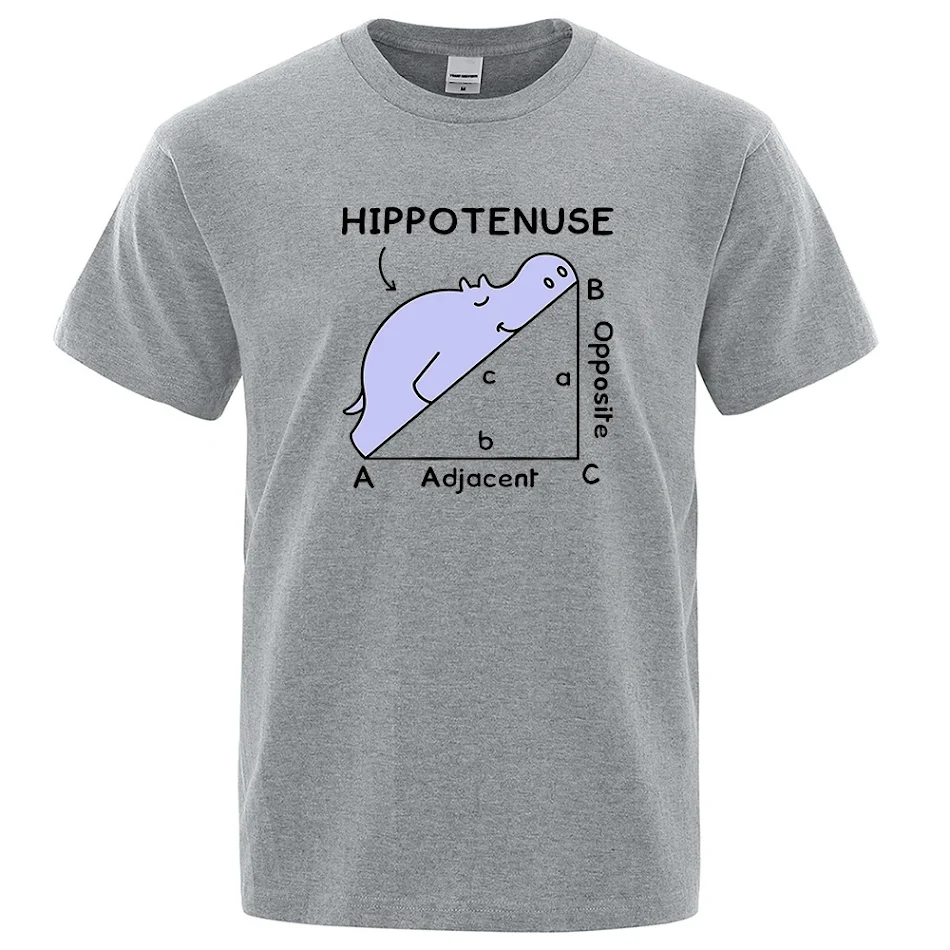 Funny Hippotenuse Opposite Adjacent Printed Men Women T Shirt. A comfortable and humorous tee for math enthusiasts, a un