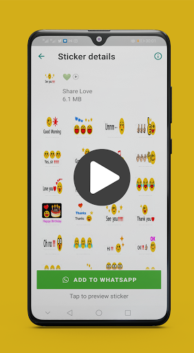 3D 😘 Animated Emojis Stickers For WhatsApp live