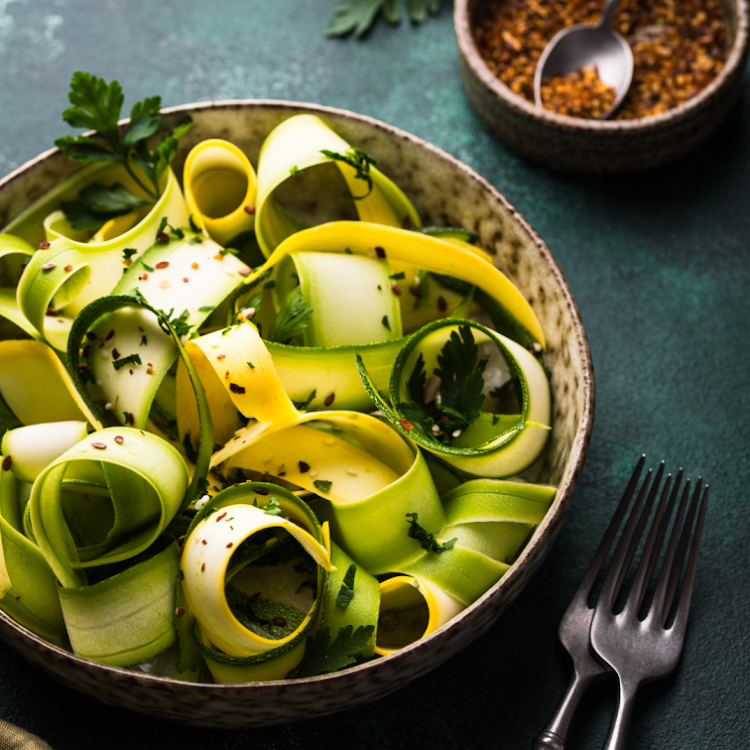 Baby marrow ribbon salad