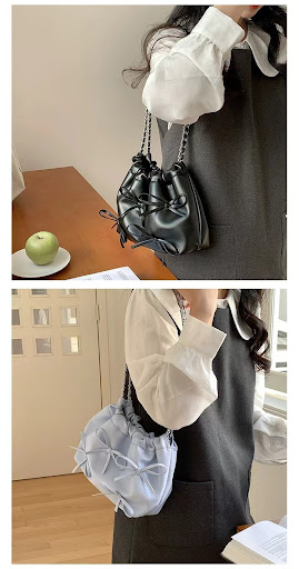 Title 5, Knotted Chain Cross-body Tote Bag Casual Cute S...