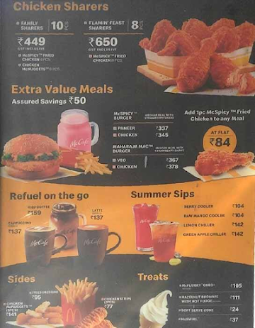 McDonald's menu 