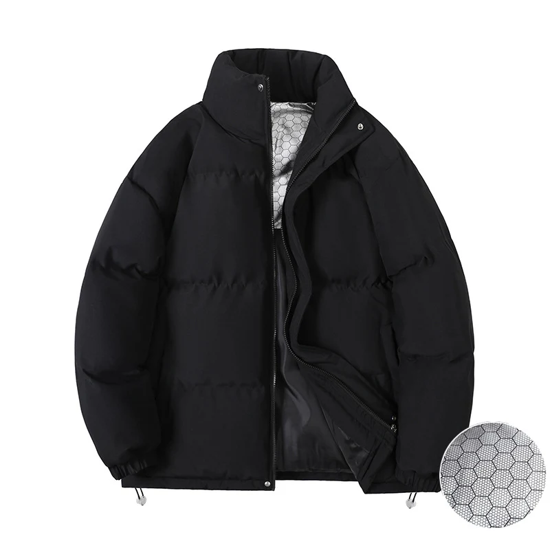 Graphene Warme Gewatteerde Jas voor Koppels, Losse Katoenen Vulling, Trendy, Perfect voor de Winter, Biedt Warmte en Comfort.