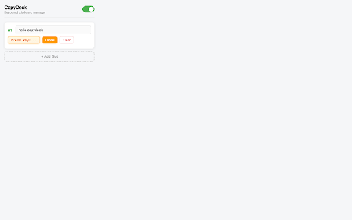 CopyDeck screenshot 2
