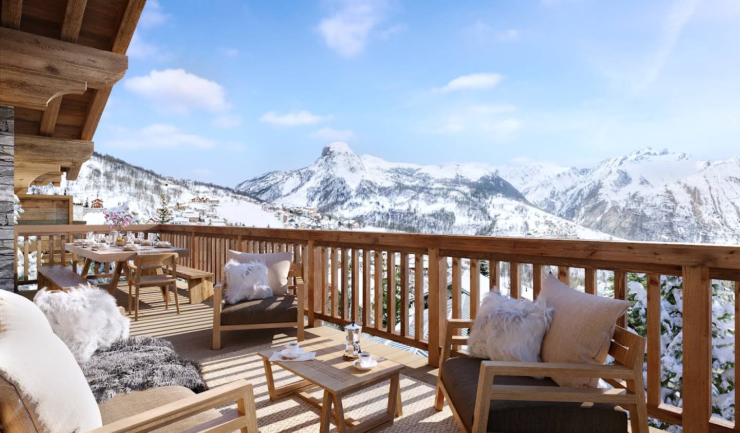 Chalet avec vue panoramique et terrasse Saint-Martin-de-Belleville