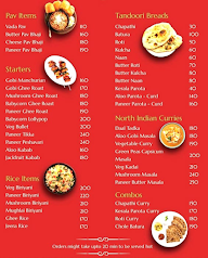 J K Sagar menu 2