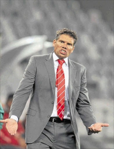 UNDER PRESSURE : Ajax Cape Town coach Maarten Stekelenburg Photo: Gallo Images