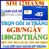 Sim 4G Mobi Mdt250A, 12Max90, 12Fd50, 12Mdt50, Edu, Ship120N Trọn Gói Data 4G Không Cần Nạp Tiền, Shop Sim Giá Rẻ