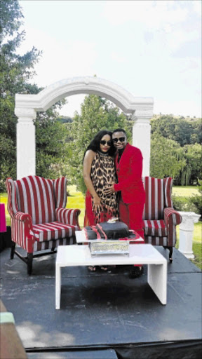 joined at the hip: Gugu Khathi and her man DJ Tira at their 'baby launch' which was graced by local celebrities photo: Mashoto Lekgau