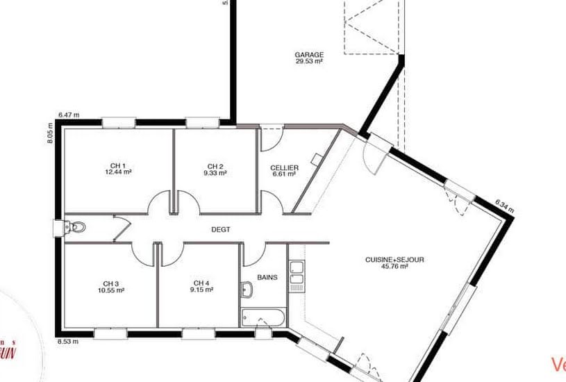  Vente Terrain + Maison - Terrain : 814m² - Maison : 92m² à Essoyes (10360) 