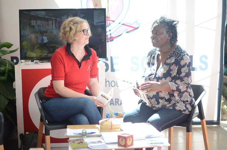 Brookhouse School head of arts Lindy Nyaseme and head of year prep Helen Bidali