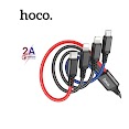Cáp Sạc 2.0A Hoco X76 Type - C /Micro/ 2 Lightning Dây Dù Chống Gẫy Dập Dài 1M Cho Smartphone