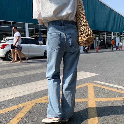 Title 9, Womens high waist denim wide leg pants, offeri...