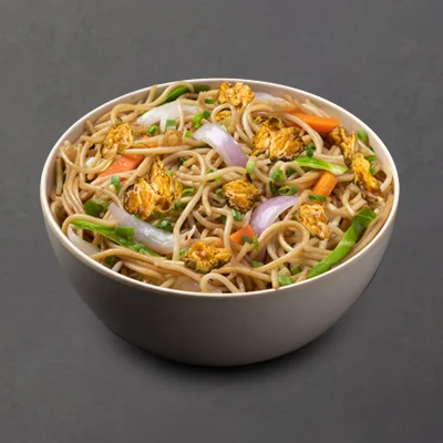 Double Egg Hakka Noodles - Half (500 Ml)