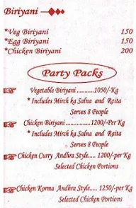 Annapurna Andhra Mess menu 4