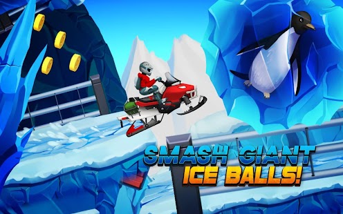 Winter Sports Game: Risky Road Snowmobile Race