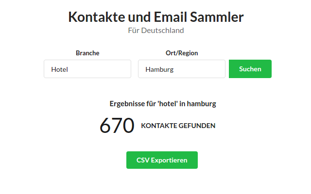 Kontakte und Email Sammler