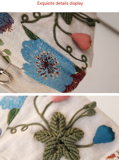Title 5, Ethnic Style Fabric Casual Portable Messenger B...