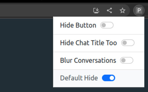 Privacy extension for your personal chat list