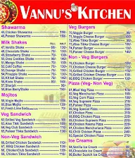 Vannu's Kitchen menu 1