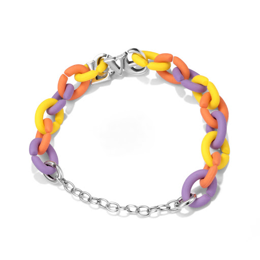Title 2, BraceletLOVE Letters 925 Sterling Silver Rubber...